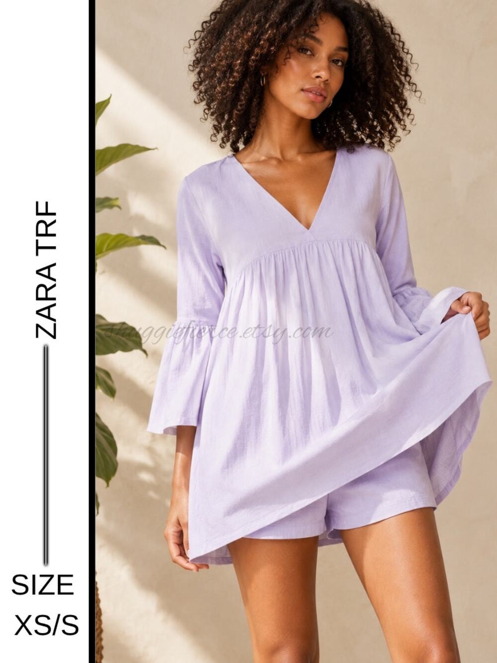 MSRP: $59.90 ✨Zara TRF Lavender Babydoll Romper Dress | XS Fits XS/S ✨ QUICKSHIP